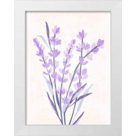 Lavender Land I White Modern Wood Framed Art Print by Wang, Melissa