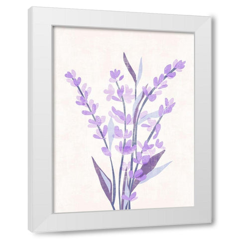 Lavender Land II White Modern Wood Framed Art Print by Wang, Melissa
