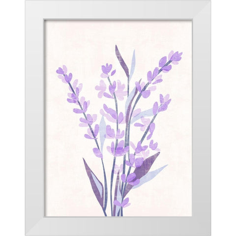 Lavender Land II White Modern Wood Framed Art Print by Wang, Melissa