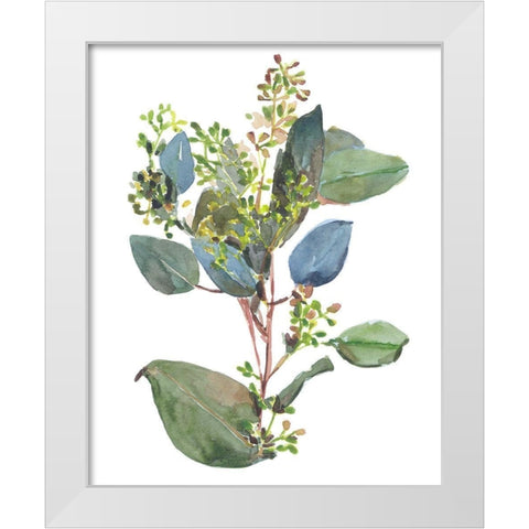 Seeded Eucalyptus I White Modern Wood Framed Art Print by Wang, Melissa