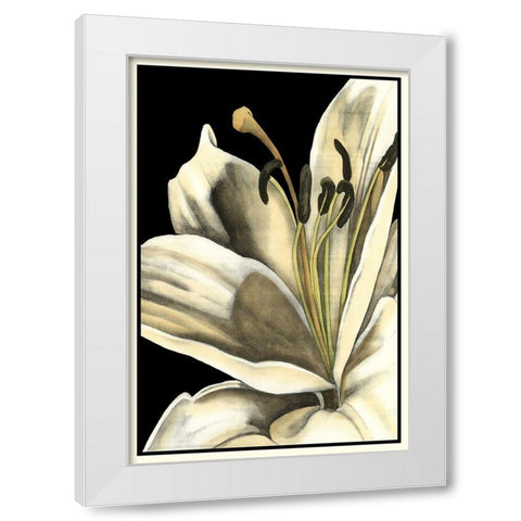 Graphic Lily III White Modern Wood Framed Art Print by Goldberger, Jennifer