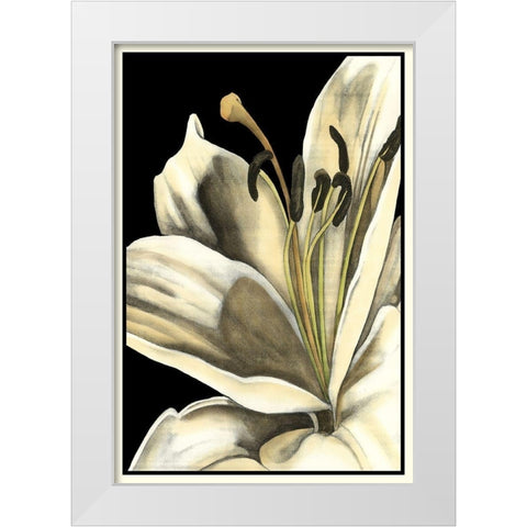 Graphic Lily III White Modern Wood Framed Art Print by Goldberger, Jennifer