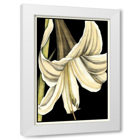 Graphic Lily IV White Modern Wood Framed Art Print by Goldberger, Jennifer