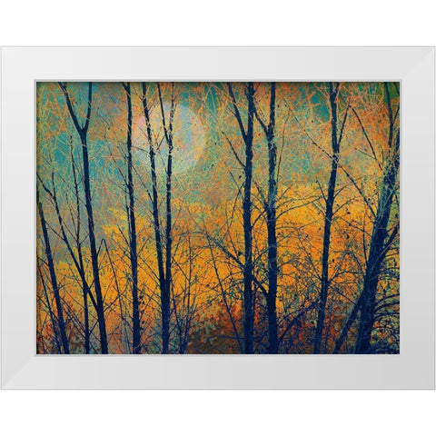 Meadow Trees II White Modern Wood Framed Art Print by Vest, Chris