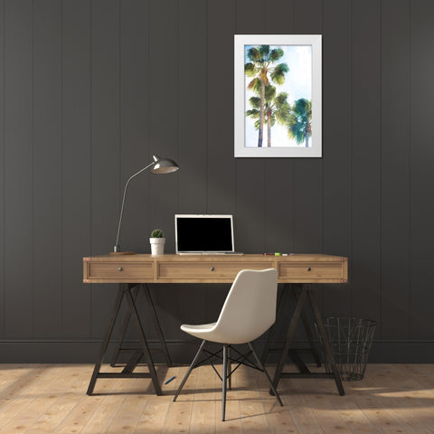 Palmetto II White Modern Wood Framed Art Print by Hartson-Weddle, Ryan