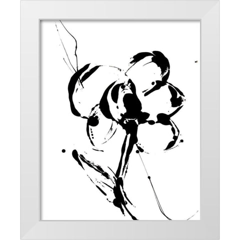Flower Squiggle I White Modern Wood Framed Art Print by Ashley, Erin