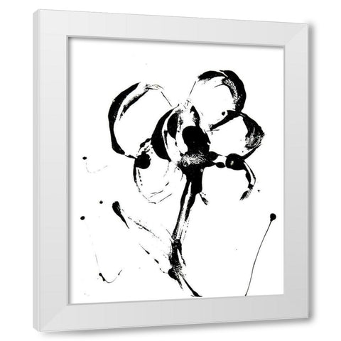 Flower Squiggle II White Modern Wood Framed Art Print by Ashley, Erin