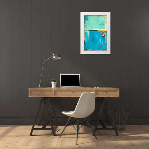 Matchbox Blue 55 White Modern Wood Framed Art Print by Ashley, Erin