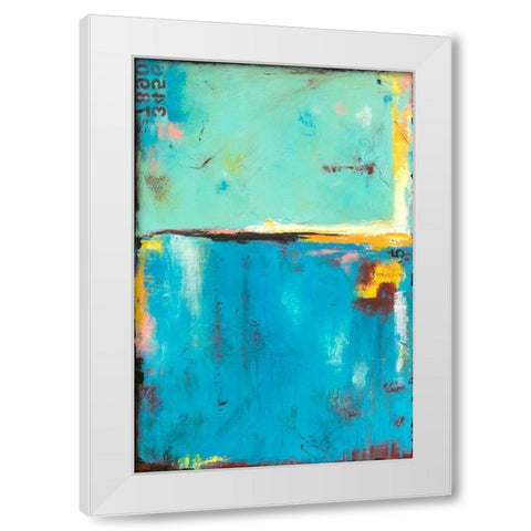 Matchbox Blue 55 White Modern Wood Framed Art Print by Ashley, Erin