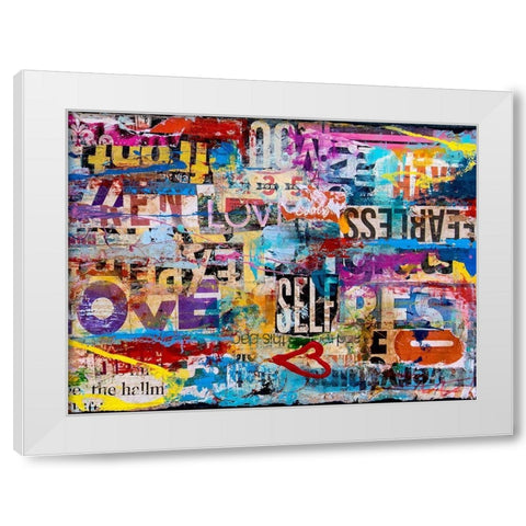 Metromix Luv II White Modern Wood Framed Art Print by Ashley, Erin