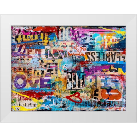 Metromix Luv II White Modern Wood Framed Art Print by Ashley, Erin