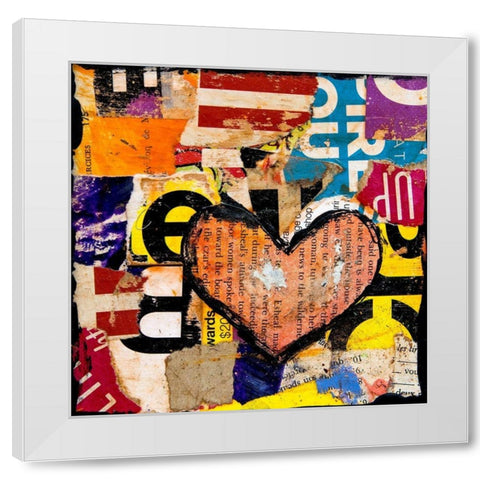 Mixed Luv White Modern Wood Framed Art Print by Ashley, Erin