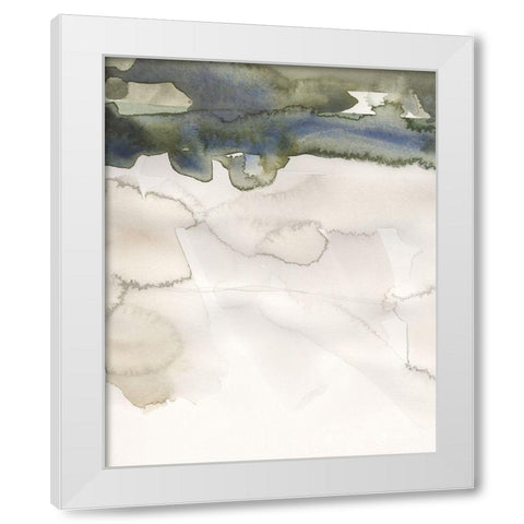 Watercolor Abstract Horizon IV White Modern Wood Framed Art Print by Green, Jacob