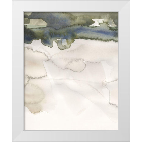 Watercolor Abstract Horizon IV White Modern Wood Framed Art Print by Green, Jacob