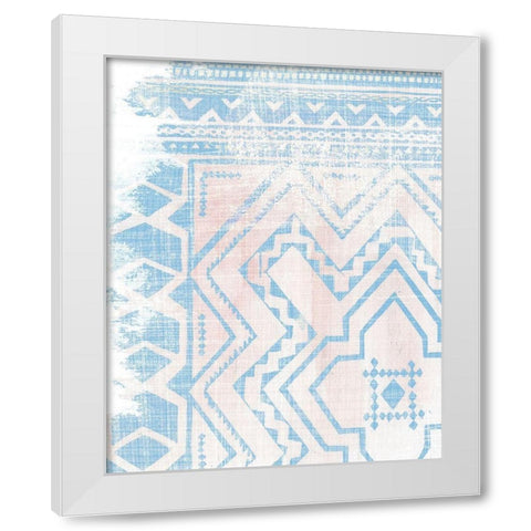 Baby Blue Textile II White Modern Wood Framed Art Print by Wang, Melissa