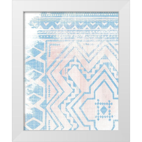 Baby Blue Textile II White Modern Wood Framed Art Print by Wang, Melissa