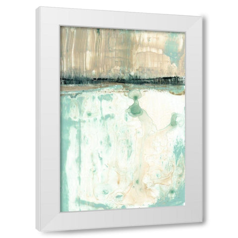 Hint of Mint I White Modern Wood Framed Art Print by Goldberger, Jennifer