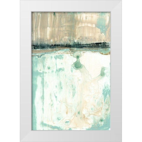 Hint of Mint I White Modern Wood Framed Art Print by Goldberger, Jennifer