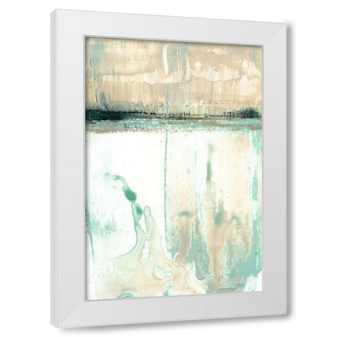 Hint of Mint II White Modern Wood Framed Art Print by Goldberger, Jennifer