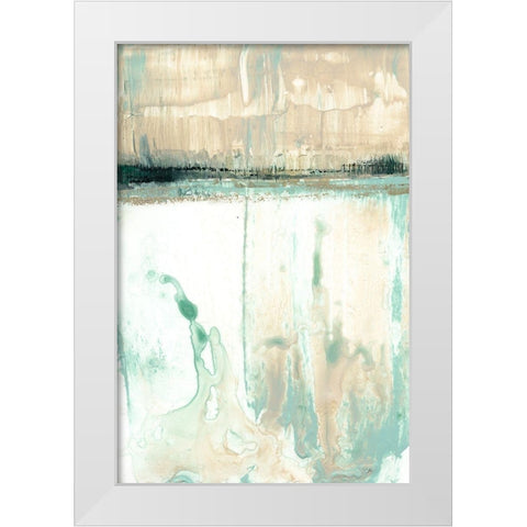 Hint of Mint II White Modern Wood Framed Art Print by Goldberger, Jennifer