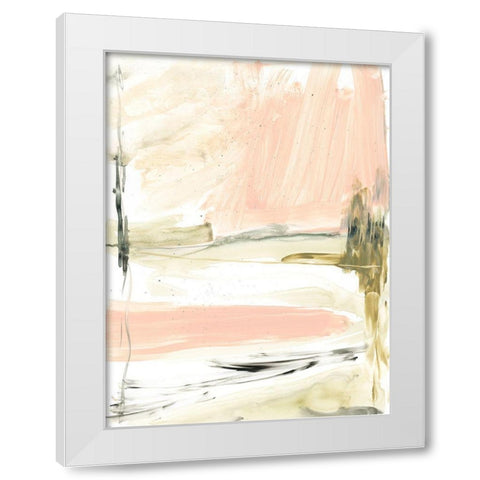 Peach Sorbet I White Modern Wood Framed Art Print by Goldberger, Jennifer