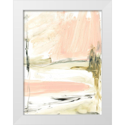 Peach Sorbet I White Modern Wood Framed Art Print by Goldberger, Jennifer