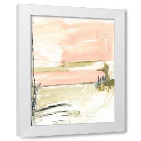 Peach Sorbet II White Modern Wood Framed Art Print by Goldberger, Jennifer