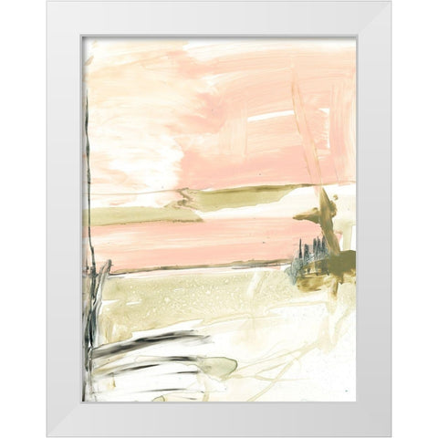 Peach Sorbet II White Modern Wood Framed Art Print by Goldberger, Jennifer