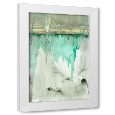 Verde Horizon I White Modern Wood Framed Art Print by Goldberger, Jennifer