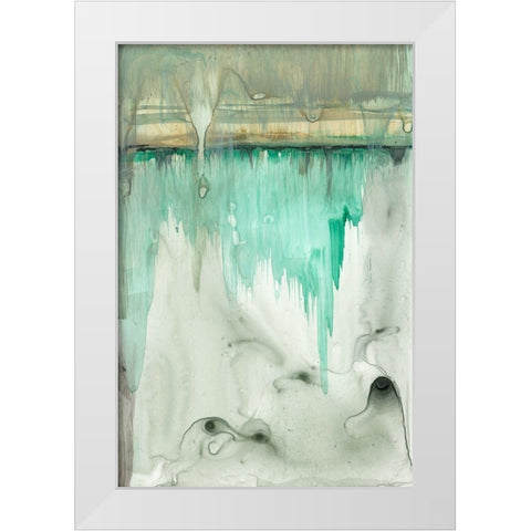 Verde Horizon I White Modern Wood Framed Art Print by Goldberger, Jennifer