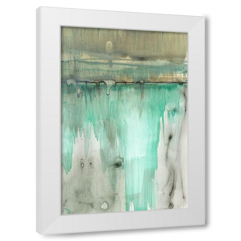 Verde Horizon II White Modern Wood Framed Art Print by Goldberger, Jennifer