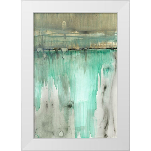 Verde Horizon II White Modern Wood Framed Art Print by Goldberger, Jennifer