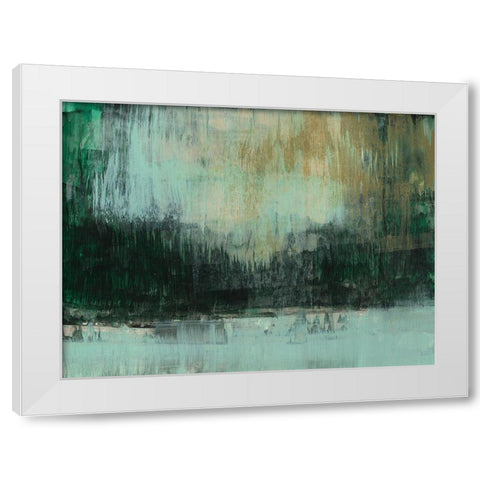 Emerald Grotto I White Modern Wood Framed Art Print by Goldberger, Jennifer