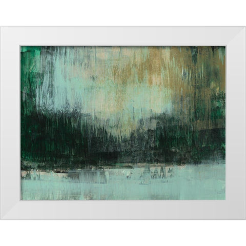 Emerald Grotto I White Modern Wood Framed Art Print by Goldberger, Jennifer