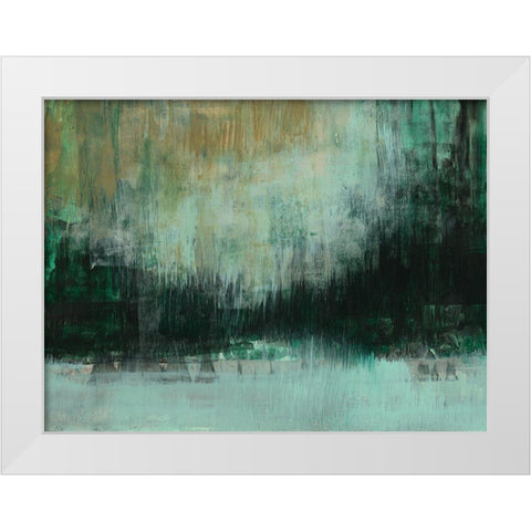 Emerald Grotto II White Modern Wood Framed Art Print by Goldberger, Jennifer