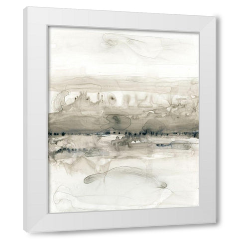 Grey on the Horizon I White Modern Wood Framed Art Print by Goldberger, Jennifer