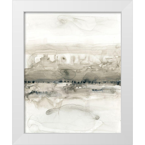 Grey on the Horizon I White Modern Wood Framed Art Print by Goldberger, Jennifer