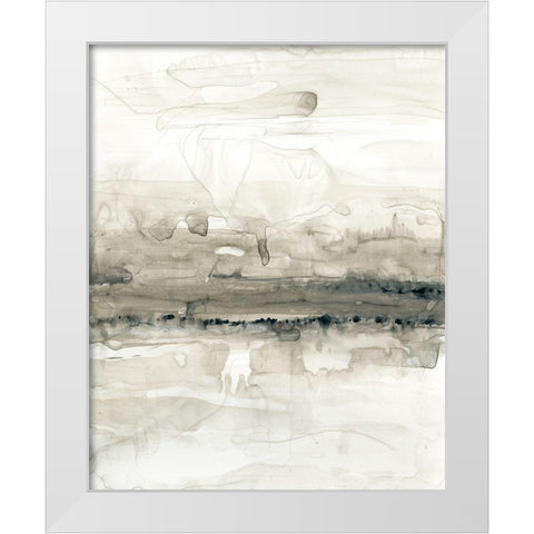 Grey on the Horizon II White Modern Wood Framed Art Print by Goldberger, Jennifer