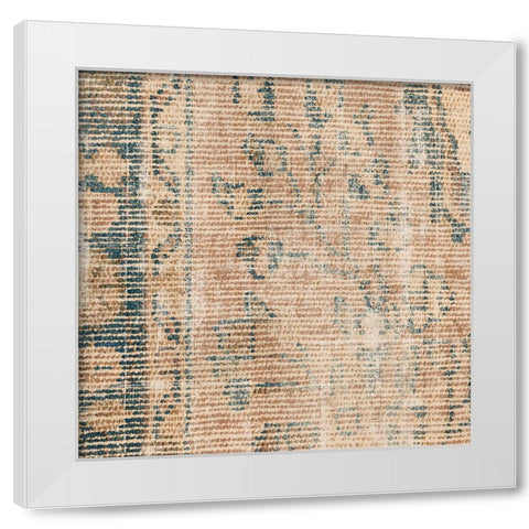 Faded Textile III White Modern Wood Framed Art Print by Barnes, Victoria