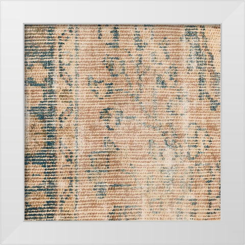 Faded Textile III White Modern Wood Framed Art Print by Barnes, Victoria