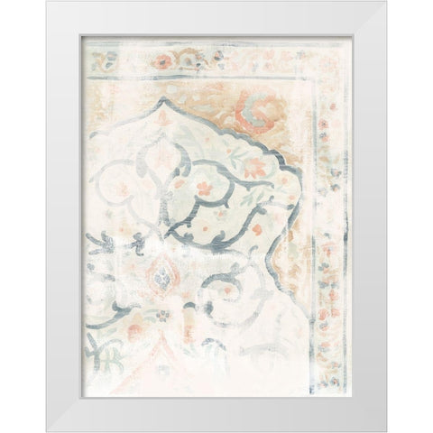 Antique Textile Swatch III White Modern Wood Framed Art Print by Vess, June Erica