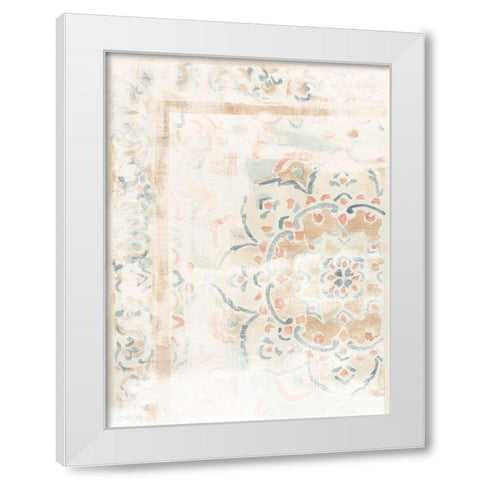 Antique Textile Swatch IV White Modern Wood Framed Art Print by Vess, June Erica