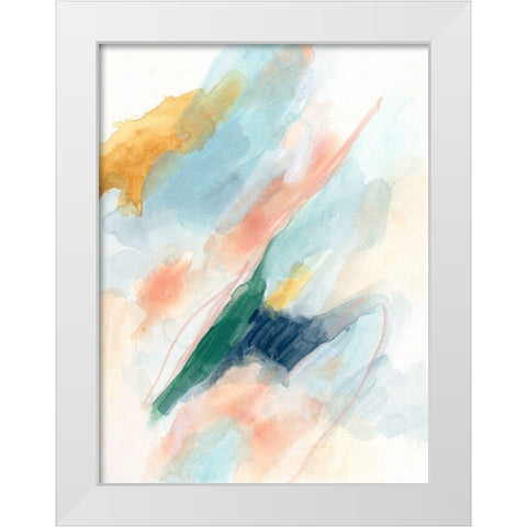 Sky Strike I White Modern Wood Framed Art Print by Vess, June Erica