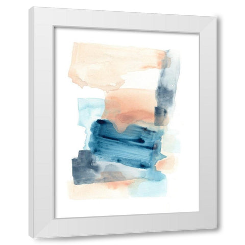Wave Stack I White Modern Wood Framed Art Print by Vess, June Erica