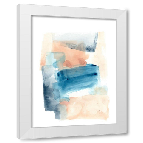 Wave Stack II White Modern Wood Framed Art Print by Vess, June Erica
