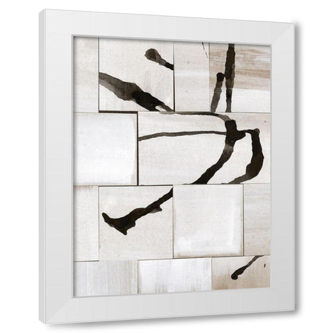 Neutral Subtext II White Modern Wood Framed Art Print by Stramel, Renee W.