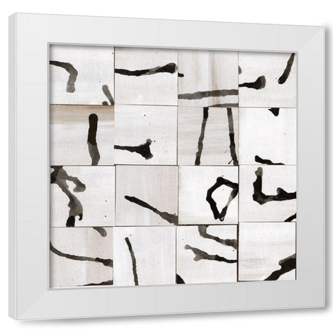 Neutral Subtext III White Modern Wood Framed Art Print by Stramel, Renee W.