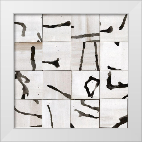 Neutral Subtext III White Modern Wood Framed Art Print by Stramel, Renee W.
