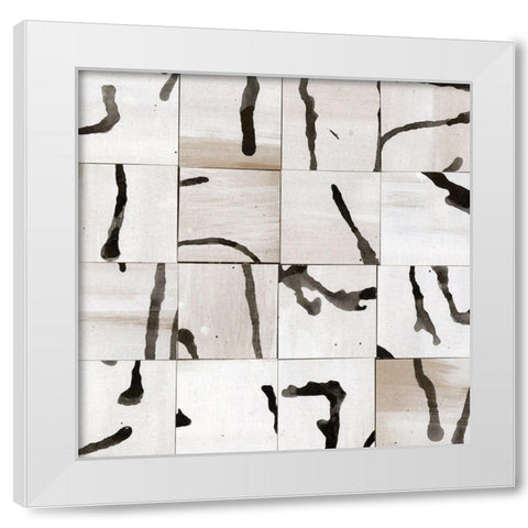 Neutral Subtext IV White Modern Wood Framed Art Print by Stramel, Renee W.