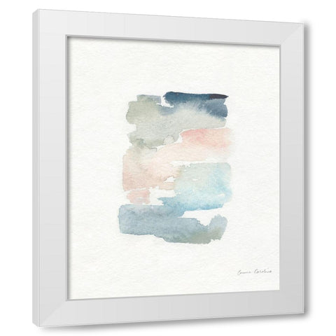 Sea Glass Color Studies II White Modern Wood Framed Art Print by Caroline, Emma